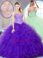 New Arrival Ball Gown Sweet 16 Dresses with Beading and Ruffles   SJQDDT376002-2FOR