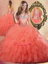 New Arrival Ball Gown Sweet 16 Dresses with Beading and Ruffles SJQDDT441002FOR