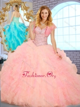 New Arrival Ball Gown Sweetheart Quinceanera Dresses with Beading and Ruffles SJQDDT378002-1FOR