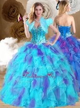 New Arrival Ball Gown Sweetheart Ruffles Sweet 16 Dresses in Multi Color QDDTP1002FOR