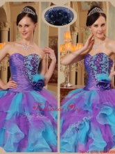 New Arrival Multi Color Quinceanera Dresses with Beading and Ruffles QDZY453CFOR
