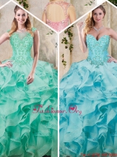 New Arrival Sweetheart Quinceanera Dresses with Appliques and Ruffles SJQDDT227002FOR