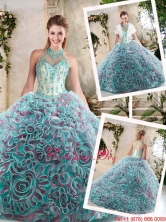 New Arrivals Halter Top Quinceanera Dresses with Appliques SJQDDT214002FOR