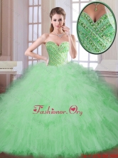 Perfect Spring Apple Green Quinceanera Gowns with Sweetheart SJQDDT176002FOR