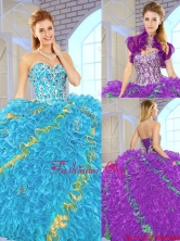 Popular 2016 Spring Sweetheart Quinceanera Gowns in Multi Color SJQDDT149002FOR