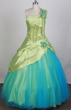 2012 Pretty Ball Gown One Shoulder Neck Floor-Length Quinceanera Dresses Style JP42606