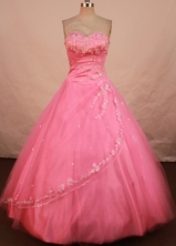 Brand New Ball Gown Sweetheart Floor-length Pink Taffeta Beading Quinceanera dress StyleFA-L-118