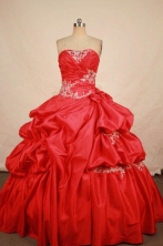 Classical Ball Gown Strapless Floor-length Strapless Taffeta Quinceanera dress Style FA-L-325