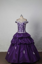 Classical Ball gown Off the shoulder neck Floor-Length Quinceanera Dresses Style FA-Y-219