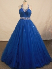 Fashionable Ball Gown Halter Top Floor-length Quinceanera dress Style X042469