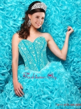 Gorgeous Aqua Blue Quinceanera Dresses with Beading and Ruffles QDDTA118002FOR