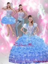 Modern Beaded Baby Blue Quinceanera Dresses with Appliques and Pick Ups SJQDDT40001-2FOR