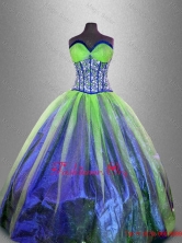 Popular Ball Gown Quinceanera Gowns with Beading and Ruffles SWQD041-4FOR
