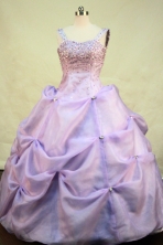 Popular Ball gown Strap Floor-length Beading Lilac Quinceanera Dresses Style FA-C-099
