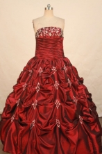 Pretty Ball gown Strapless Floor-Length Quinceanera Dresses Style FA-Y-69