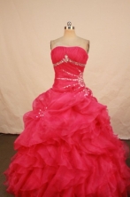 Pretty Ball gown Strapless Floor-Length Quinceanera DressesStyle FA-Y-25