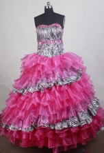 Pretty Ball gown Strapless Floor-length Quinceanera Dresses Style FA-W-r19
