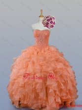 Pretty Sweetheart Beaded Quinceanera Gowns in Organza for 2015 SWQD007-7FOR