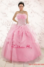 The Most Popular Appliques Baby Pink Dresses for Quinceanera XFNAO5850-2FOR