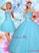 2015 Discount Sweetheart Beaded Quinceanera Dress in Baby Blue QDZY735TZFOR