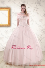 2015 Fall Beading Ball Gown Quinceanera Dresses in Light Pink XFNAO800AFOR