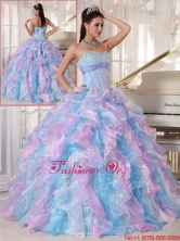 2016 Unique Multi Color Quinceanera Gowns with Ruffles and Appliques PDZY334DFOR