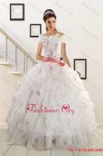 Appliques and Belt 2015 Fall Brand New Quinceanera Dresses XFNAO172AFOR