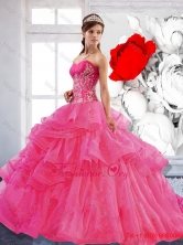 Artistic Sweetheart Ball Gown 2015 Quinceanera Dress with Appliques QDDTB18002FOR