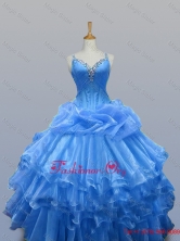 Beautiful Beaded Quinceanera Dresses with Ruffled Layers for 2015 SWQD003-10FOR