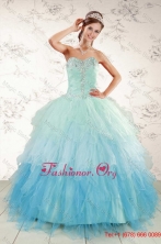 Fashionable Multi Color 2015 Fall Quinceanera Dresses with Beading and Ruffles XFNAO6004FOR