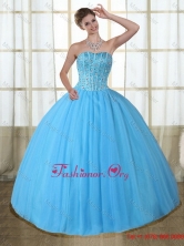 Gorgeous Baby Blue Strapless Quinceanera Dress with Beading PDZY690TZFXFOR