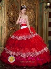 Handmade Luxurious Colorful Ruffles Layered Beading 2013 Potrerillos Honduras  Quinceanera Gowns Organza Wholesale Style QDZY247FOR