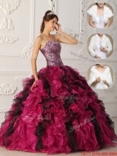 Latest 2016 Multi Color Quinceanera Gowns with Ruffles QDZY009EFOR