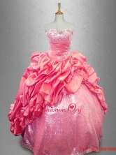 Latest Strapless Beaded Quinceanera Dresses in Coral Red SWQD039-2FOR