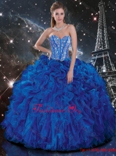 Popular Royal Blue Quinceanera Dresses with Beading and Ruffles QDDTA107002FOR