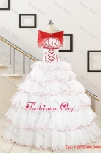 Popular White Sweet 16 Dresses with Appliques FNAO415AFOR