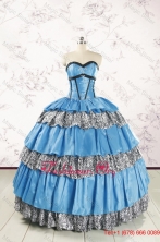 Unique Beading Sweetheart Ball Gown Quinceanera Dresses for 2015 FNAO034FOR
