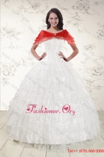 White Ball Gown Formal Quinceanera Dresses with Sequins and Ruffles XFNAO726AFOR