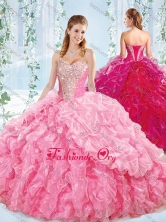Best Selling Sweetheart Quinceanera Dress with Beaded Bodice and Ruffles SJQDDT550002FOR