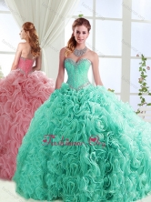 Exclusive Beaded Really Puffy Detachable Quinceanera Dresses in Rolling Flowers 