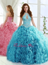 Fashionable Halter Top Detachable Sweet 16 Quinceanera Dresses with Beading and Appliques