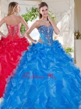 Fashionable Visible Boning Big Puffy Quinceanera Dress with Beading and RufflesSJQDDT739002FOR