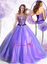 Lovely  Ball Gown Lavender Quinceanera Dresses with Beading SJQDDT450002FOR