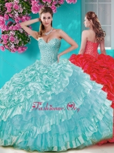 Lovely Big Puffy Sweet 16 Dress with Beading and Ruffles Layers SJQDDT645002FOR