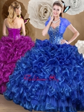 Lovely Royal Blue Quinceanera Dresses with Beading and Ruffles SJQDDT484002-2FOR