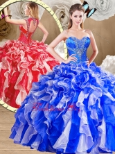 Lovely Sweetheart Multi Color Quinceanera Dresses with Ruffles SJQDDT477002-2FOR