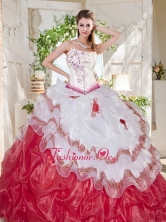 Popular Big Puffy Bubble Beaded and Ruffled Quinceanera Dress with Asymmetrical NecklineSJQDDT695002FOR