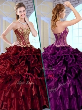 Wonderful Ball Gown Sweetheart Sweet 16 Dresses with Ruffles and Appliques QDDTK1002-1FOR