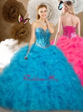 Affordable Ball Gown Sweetheart Beading and Ruffles Sweet 16 Dresses SJQDDT485002-1FOR
