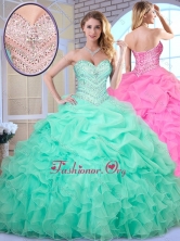 Beautiful Ball Gown Beading and Pick Ups Quinceanera Dresses SJQDDT374002-1FOR